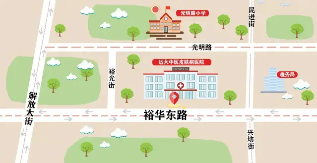 石家庄远大中医皮肤病医院地图